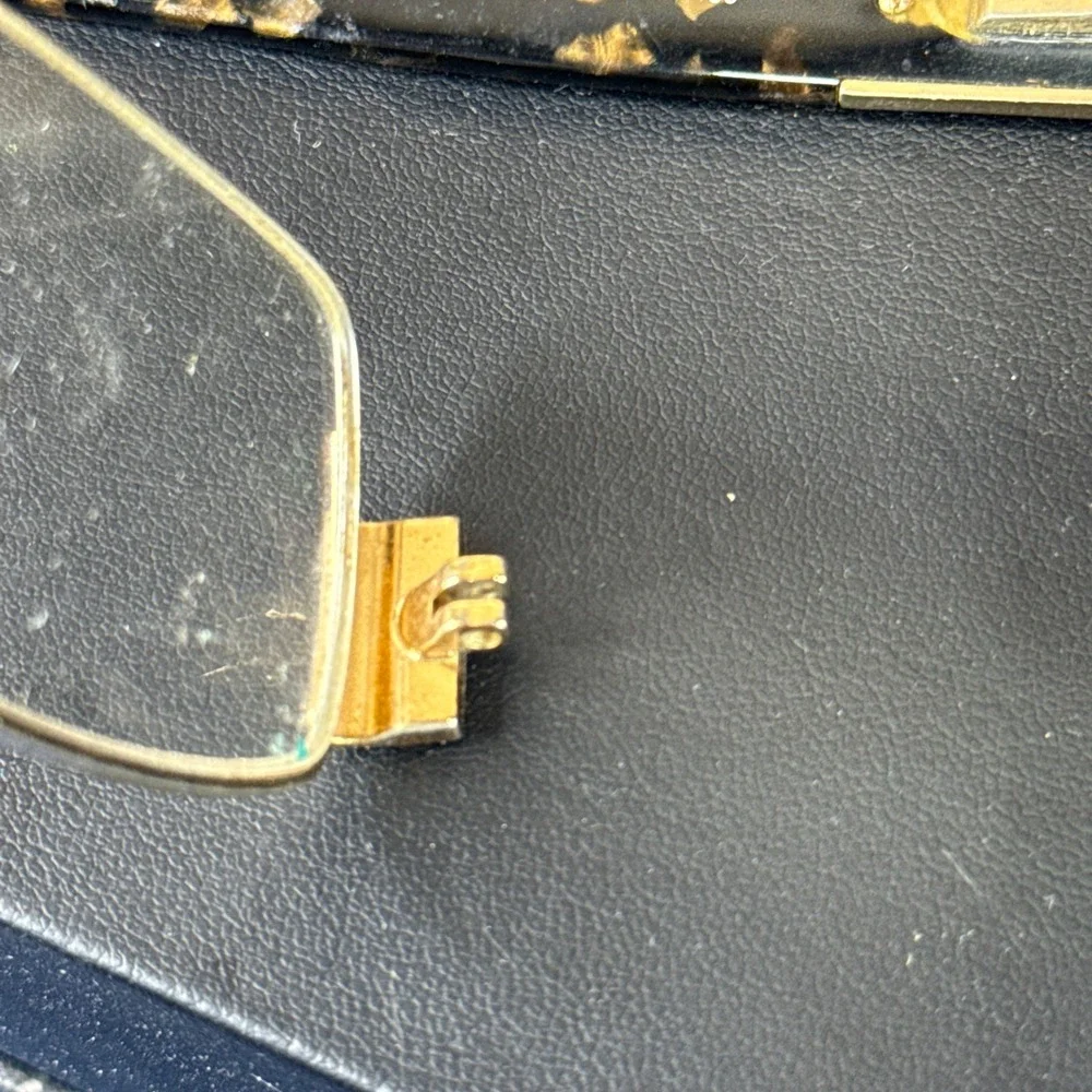 Versace Women 53-17-135 Gold Tortoise Metal Rectangular MOD 1175-B *Frames Only*